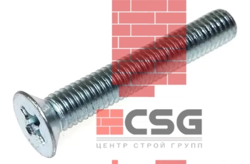 Винт с потайной головкой 30 оцинк. DIN 965 РМЗ