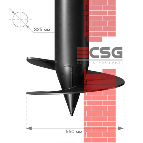 Свая винтовая СВСН-325/550/4500 по выгодным ценам в Балакове.