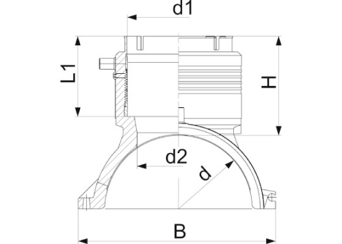 Седелочный отвод «Сатурн» d200x90 с ответной частью электросварной