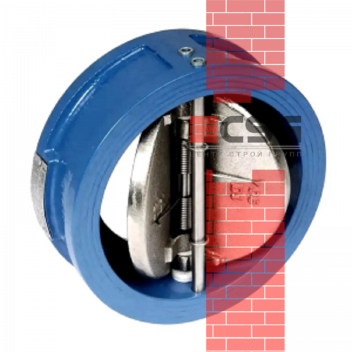 Клапан обратный чуг двухстворчатый Ду50 Ру16 межфл створки чугун, DN 50
